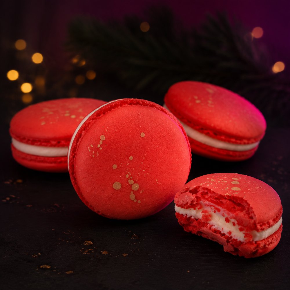 Macarons navideños decorados