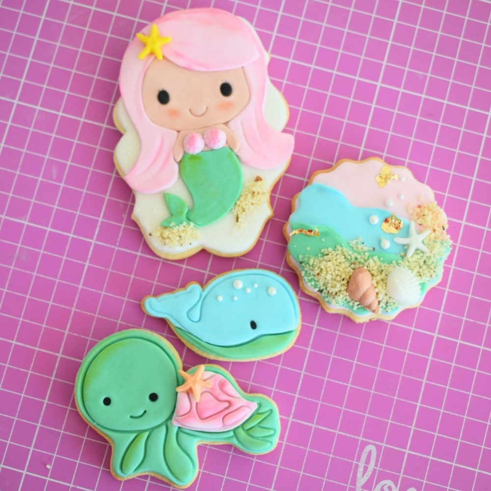 Cookies decoradas temática de sirenas